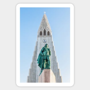 Statue of explorer Leif Erikson Sticker